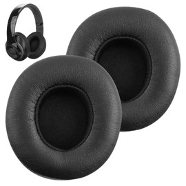 Replacements Earpads Cushions for Beats Solo 2 & Solo 3 Wireless On-Ear Headphones, Dirt Resistant Memory Foam Noise Isolation Earpads, Ear Pads with Soft Protein Leather, Added Thickness, 65mm Black