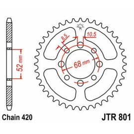 JT Sprockets and Chain Kit for Kawasaki KLX110 A1 2002