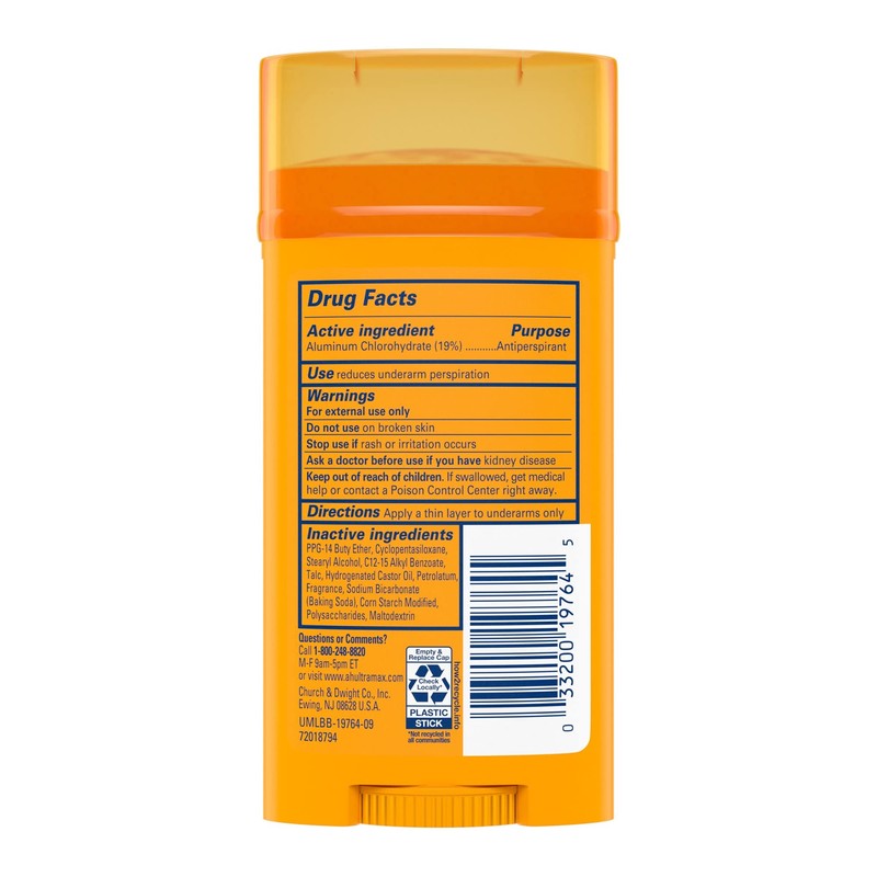 ARM & HAMMER ULTRAMAX Anti-Perspirant Deodorant Solid Cool Blast 2.6