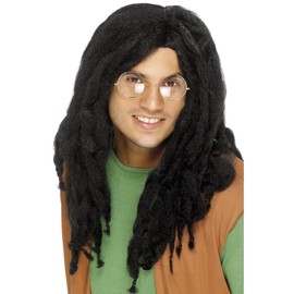 Smiffys Dreadlock Wig, Black , Hawaiian Luau Fancy Dress, Adult Dress Up Wigs
