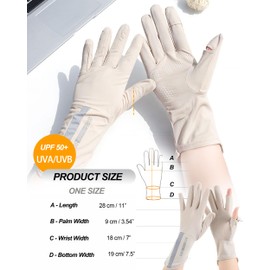 Bawnhaw Driving Gloves for Women Men UV Protection UPF 50+, Extended-Cuff 2-Fingers-Flip Sun Gloves for Cycling, Fishing, Kayaking, Rowing, Hunting