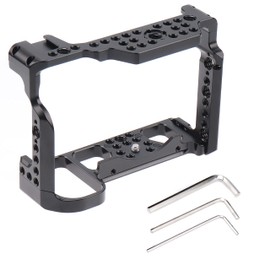 Hersmay Camera Cage Video Stabilizer for Nikon Z5/ Z6/ Z7/ Z6II/ Z7II Mirrorless Camera with Cold Shoe,Handle Locating Holes,Multiple 1/4" 3/8" Screw Holes