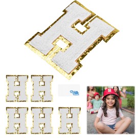 Kare & Kind Iron On Letter Patches - A-Z Alphabet Chenille Embroidered Patches - Sew On/Iron for Clothing, Shirts, Uniform, Dresses, Jackets Bags, Hats, DIY, Crafting, Arts, Sewing, Handmade Items