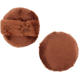 ULTECHNOVO Puff para Maquillaje Redondo Grande de Felpa y Poliéster Diseño Bordado de Dibujos Animados, Set de 2 Piezas en Caja para Uso Diario y Aplicación Amplia
