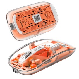 Transparent Mouse, 2.4G USB, Wireless, Bluetooth, Quiet, Type-C Charging, 4DPI, 3-Device Connection, Lightweight, Optical Mouse, for PC Nodes, Computers, Smartphones, Tablets, Compatible with iOS,