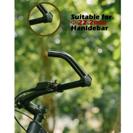 Thinvik Bike Bar Ends, Aluminium Alloy MTB Bicycle Handlebar Ends, Bike Bar Extender, Black