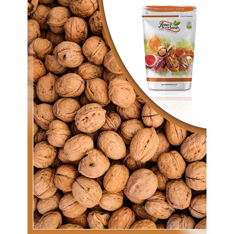 Anna and Sarah Walnuts in Shell, Jumbo, Fresh, Buttery Taste,