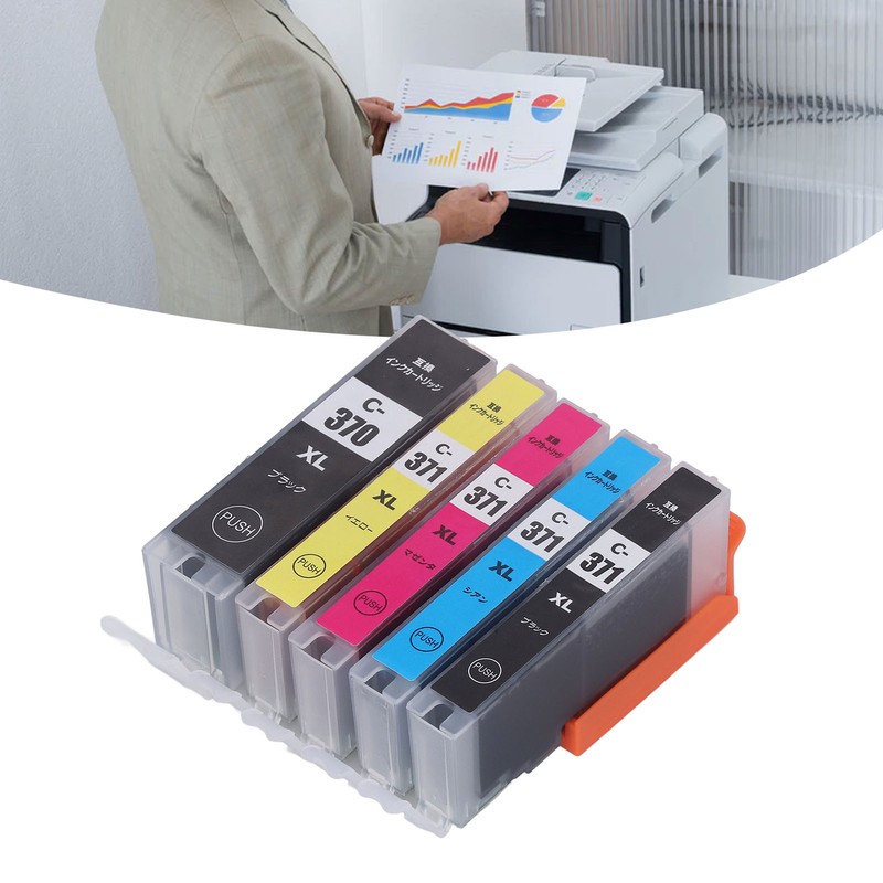 Ink Cartridge Set Large Capacity Clear Colorfast Printing Black Color