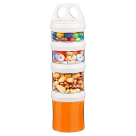BeneLabel Stackable Food Storage Containers with Twist Lock System - BPA-Free Tritan Containers for Travel, Formula, Protein Powder, Snacks - Leakproof & Dishwasher Safe - 31 oz (White)