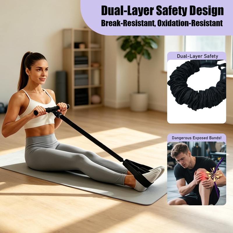 Pedal Resistance Bands with Handles Foot Pedal Resistance Bands for