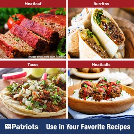 4Patriots Black Bean Burger Mix: Delicious Vegetarian Long-Lasting Survival Food Kit, 48 Servings