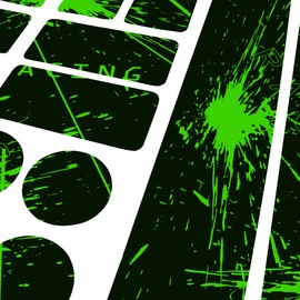 AlphaShield Bicycle Frame Protector, Chain Stays Protection Film Sticker, Frame Protection Carbon, MTB, BMX Paint Protection Film, R159 R161 (01 Racing Neon Green)