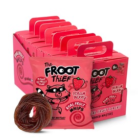 The FROOT Thief Real Fruit Snack Whips, Strawberry, Nut Free, Perfect for School Lunches and Snacks, Individual Bags Kids Snacks, 40 Pack