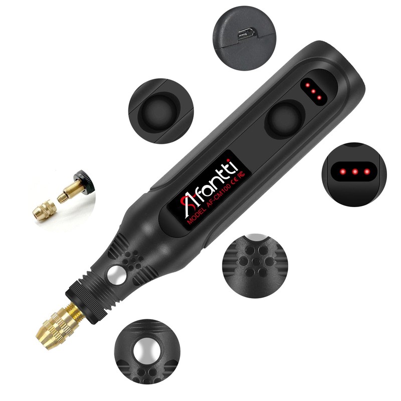 Cordless Rotary Tool Detail Sander Grinder Small Grinding Pen Set