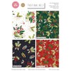 Christmas Traditional Holly Cotton Fat Quarter Bundle of 4 Quilting