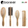 Beautiful Gift Idea. Wood Hair Brushes with Smart Gift Box.