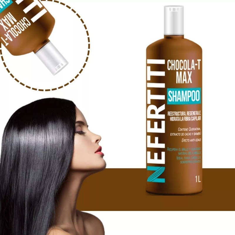 Nefertiti Shampoo P/cabello Maltratado Chocola-t Max 1l