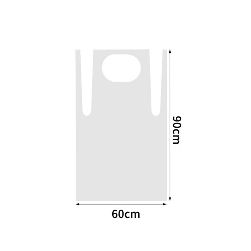 20 pcs Disposable And Plastic Waterproof Apron Barbecue Oil Transparent