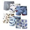 Family Feeling 6 Packs Little Boys' Cotton Boxer Brief Underwear