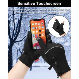 Winter Gloves Men & Women, 2 Finger Exposable Touch Screen Gloves Running Gloves Cycling Gloves Driving Gloves, Warm Gloves Winter Fishing Gloves (Grey, Medium)