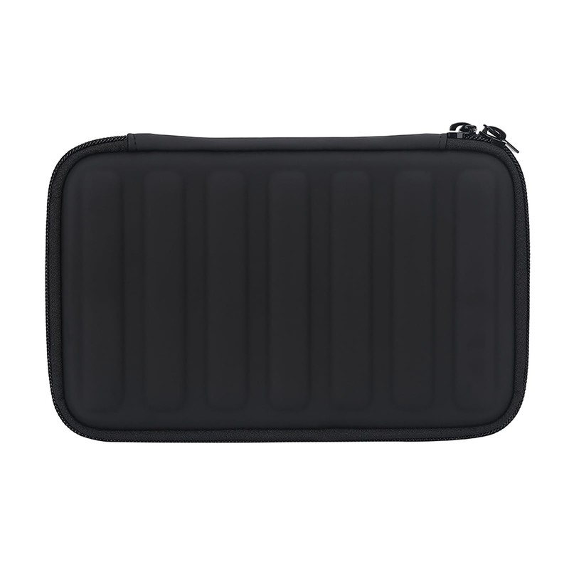 Black Soft Harmonica Carrying Case with Zipper, PU Leather Fabric,