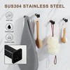 SAYAYO Modern Black Coat Hooks for Wall, Robe Hooks Towel