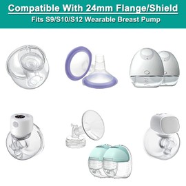 2PCS Flange Insert 21mm, Compatible with S9/S12/S9Pro/S12Pro Wearable Breast Pump Parts Replace, Pump Shield/Flange Insert to Reduce 24mm Down to 21mm