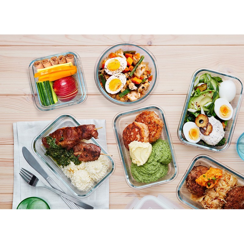 30 Pieces Glass Food Storage Containers with Upgraded Snap Locking