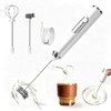 Milk Frother Handheld, Rechargeable Coffee Frother Wand with 2 Stainless