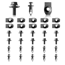 TOPCNOEM 45PCS Universal Engine Under Cover Splash Shield Body Bolts Screws, Bumper Clips Extruded U-Nuts Kit Compatible With Nissan 350z 370z Infiniti G35 G37 EX35 FX35 FX45