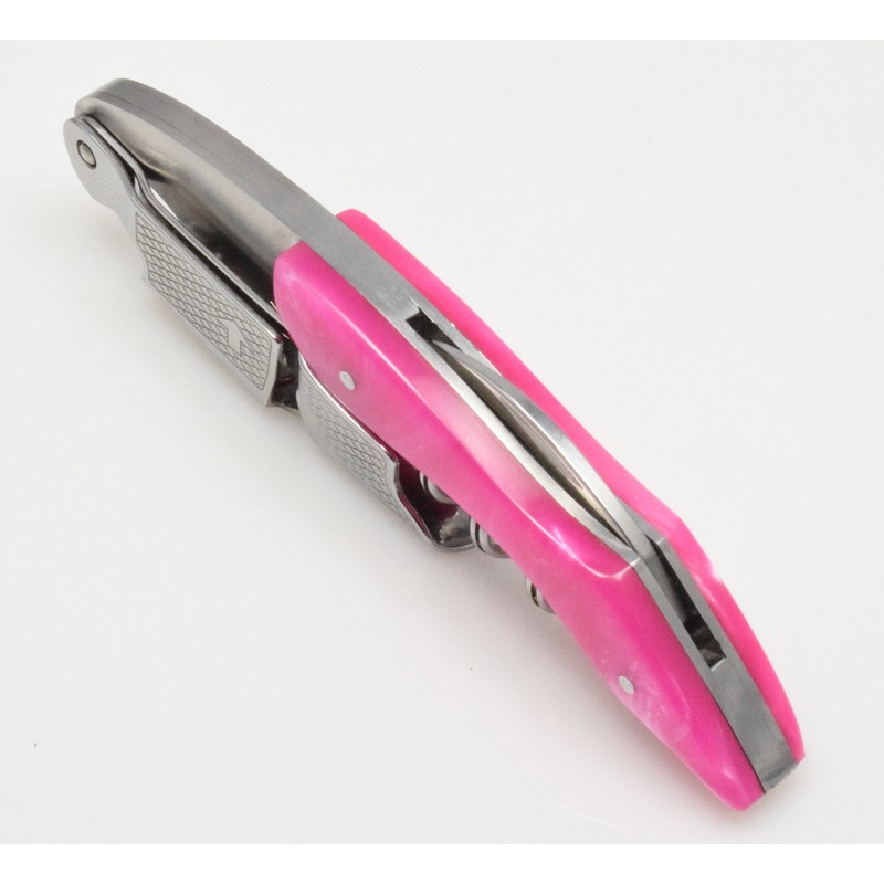 Pink Handle Professional Corkscrew Double Hinge Deluxe Waiters Wine Key