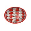 Red Peacock Hand Painted Ceramic Soap Dish with Holes for