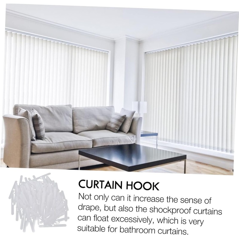 BEANPRECOY Vertical Blind Clips Top Hangers 20 Pack - Double