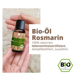 PHINTIN BIO Rosmarinöl Haare | 100% NATURREIN | Haarwachstum & Kopfhaut stimulieren | 30 ML Haaröl | Ätherisches Rosmarin Öl | Zertifiziert aus Deutschland