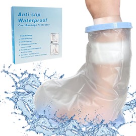 Aulnflate Waterproof Cast Covers for Shower Leg - Durable and Non-Slip Shower Foot Cover,Reusable Leg Cast Cover for Showering,Ideal for Injury Recovery and Protection