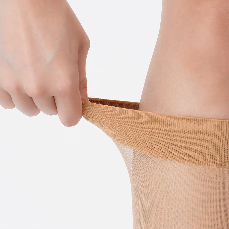 Fukusuke Satisfying Women's Socks, Stocking Material, Like Barefoot Socks,, Black