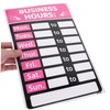 OHPHCALL Business Hours Sign Store Opening Hours Sign Stickers for