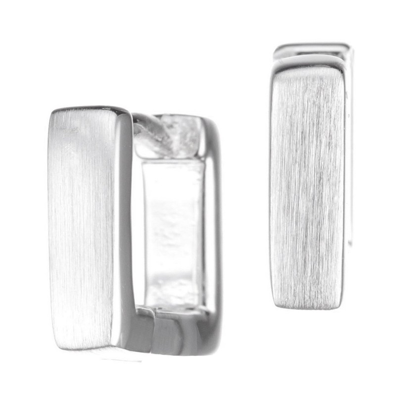 Vinani Csq Small Qubic Silver Earrings