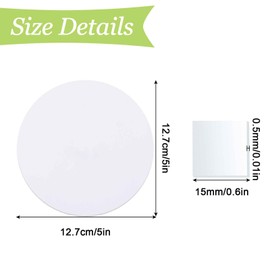 UFURMATE Wall Hole Cover Plate PVC Plastic Ceiling Cover Blank Round Decorative Wall Plate Repair Kit for Floor, Ceiling and Wall 5 Inch 6 Pieces