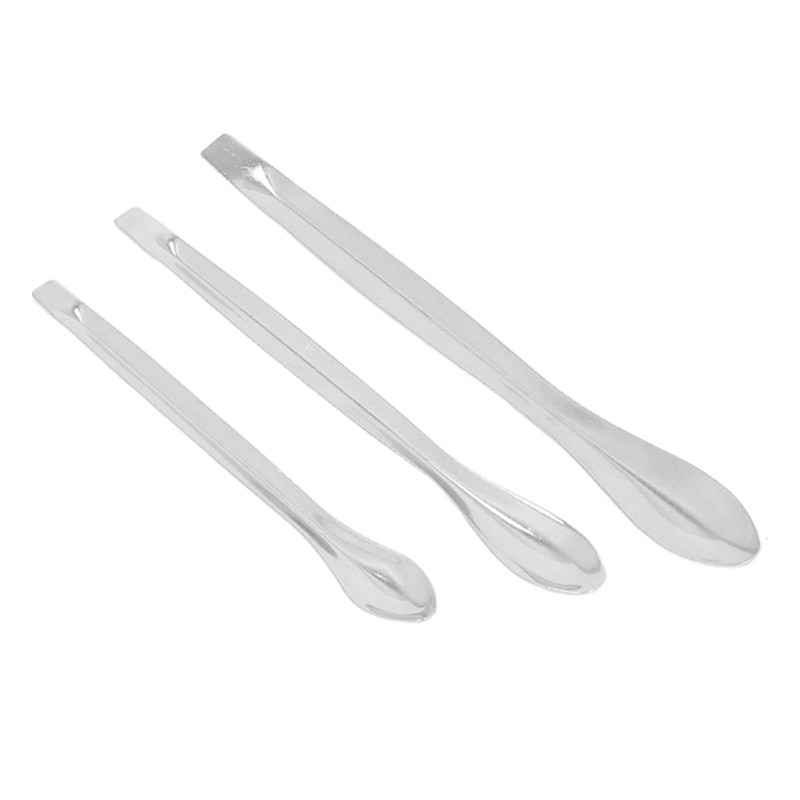 Fockety 12Pcs Stainless Steel Lab Spatula, Micro Scoop Set, Lab