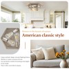 piano7797 13 inch Brushed Nickel Flush Mount Ceiling Light Fixture,3-Light