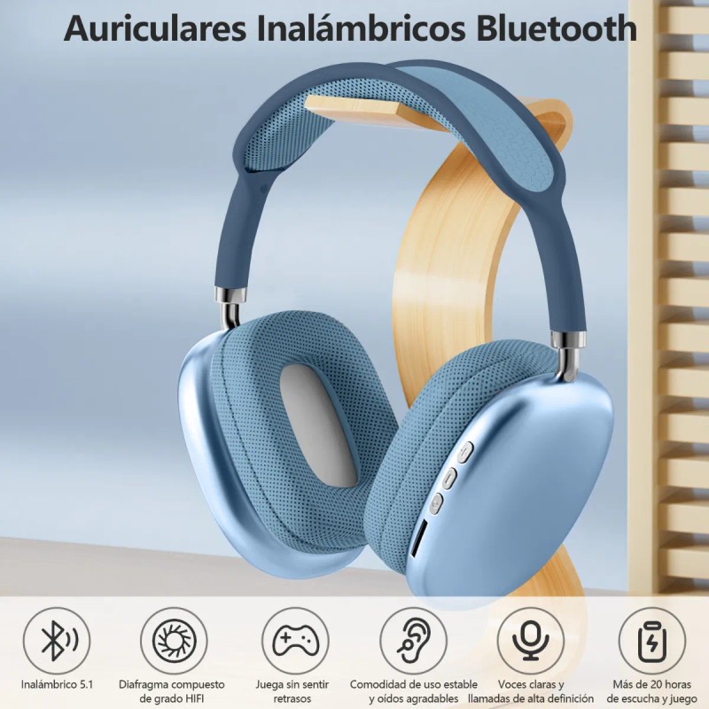 Audífonos Inalámbricos De Diadema Con Bluetooth P9 Pro Max Color