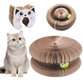 RoseYouth Magic Organ Cat Scratcher Board, Cat Ball Adventure The Ultimate Interactive Mental Physical Exercise for Indoor Cats Toy