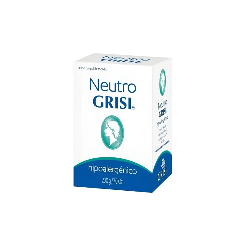 6 Pza Jabón De Tocador Grisi Neutro Hipoalergénico 200 G