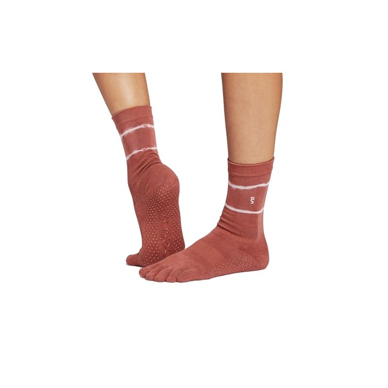 toesox Women's Grip Crew Socks - Non Slip Crew Full