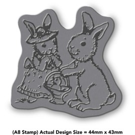 Azeeda A8 'Easter Bunnies' Unmounted Rubber Stamp (RS00017476)