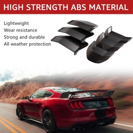 HAKA TOUGH Tail Light Lamp Cover Guard for Ford Mustang 2018-2023, Trim Frame Bezels Set Taillight Lens Shell Exterior Accessories,Smoke Black