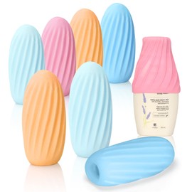 Volnamal Elastic Sleeves for Leak Proofing in Luggage - 8 Pack - Sleeves for Travel Container, Reusable Accessory for Toiletries, Colorful