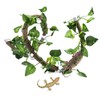 Reptile Climbing Branch Flexible Jungle 3.28ft Rattan 1Pc Vine(3.28ft Rattan+Scindapsus