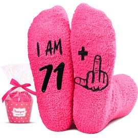 HAPPYPOP 72nd Birthday Gifts for Women - Best Gifts for 72 Year Old Elder Lady, 72 Year Old Gifts, Socks for Her Female